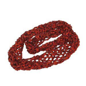 Shimmery Red Infinity Scarf